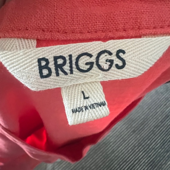 Briggs New York Coral linene blend sheath Dress size Large - Picture 2 of 10